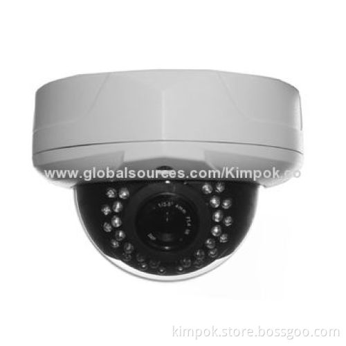 3MP IP dome camera with 1080P@ 30fps, vandal-resistant and night-visionNew
